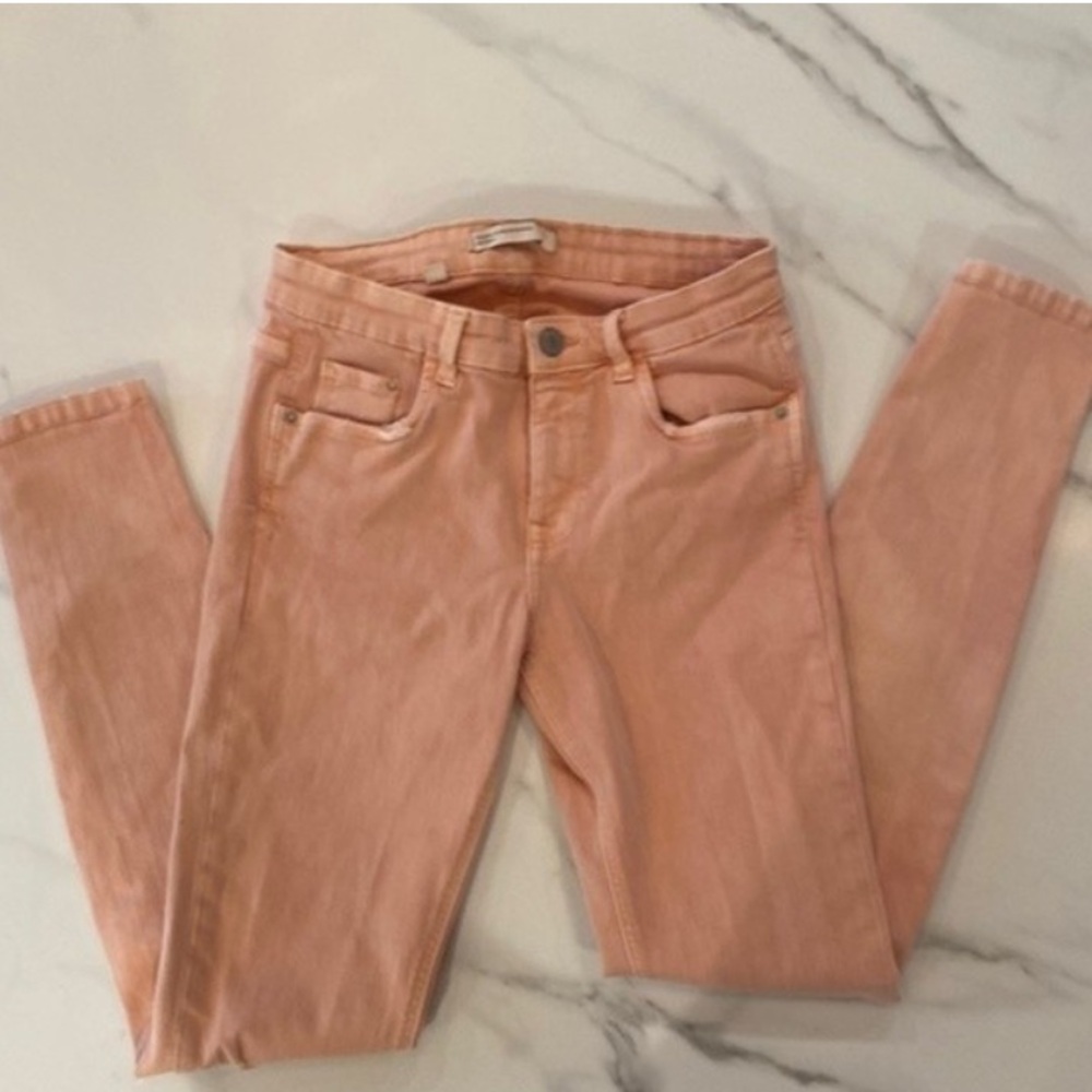 Zara Jeans Trafaluc Denim Makers, Peach color, Distressed jeans | Size 6